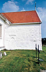 Tromøy kirkes sydlige korvegg
